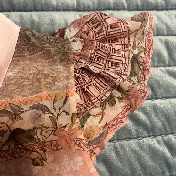 Alice + Olivia Multicolor Blouse with Pink Collar - Picture 4 of 11